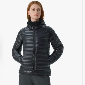 NIB Fitouch Skyline Puff Hood Packable Goose Down Jacket Coat Ultra Light Size M